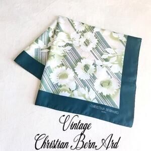 Vintage 70s CHRISTIAN BERNARD Scarf Paris Floral Handbag  Accessories